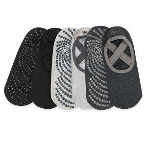 גרבי יוגה (3 זוגות) YOGA BARRE SOCKS 3PK – MIDNIGHT/BLACK/GREY