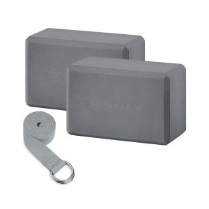 סט קוביות (זוג) ורצועת יוגה - BLOCK 2PK & STRAP COMBO