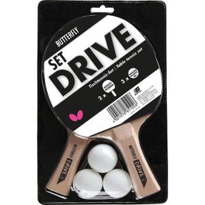 BUTTERFLY TABLE TENNIS DRIVE SET סט 2 מחבטים ו- 3 כדורים טנ