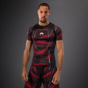 ראשגארד קצר Venum Matupa Short Sleeve Rashguard - Black/Red/Silver