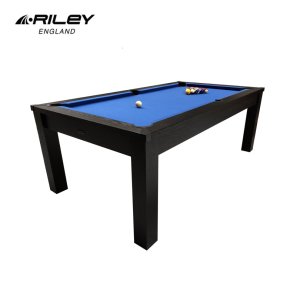 Riley אנגליה - 7ft Semi Pro שולחן ביליארד דגם פול פלטת עץ הכולל סט אביזרים צבע שחור