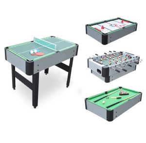 שולחן משחקים (4 בתוך 1): פינג פונג, הוקי אוויר, ביליארד, כדורגל בגודל 4 פיט 900921 מבית C-Sport®