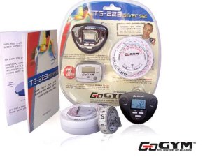 פדומטר בערכת בריאות  ספורט ומעקב TG-223 Silver Set™ GoGYM 